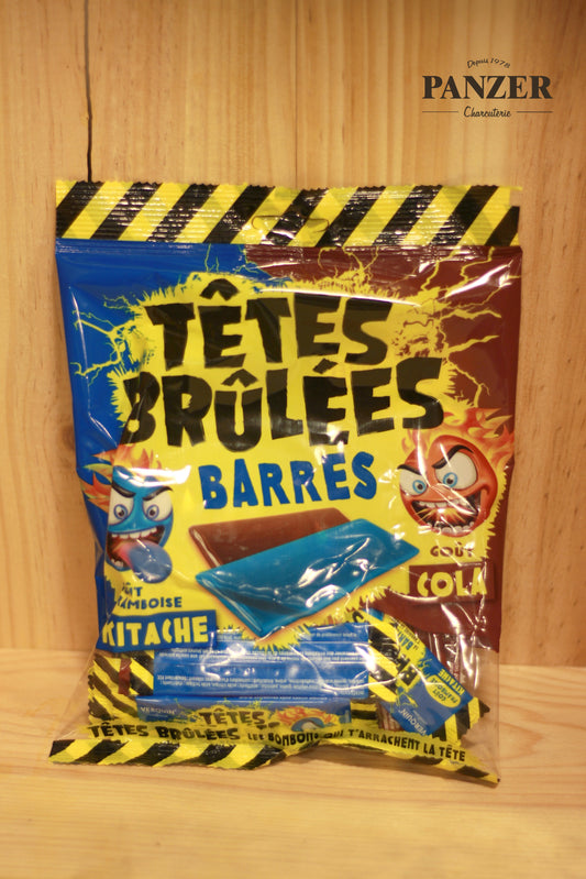 "Tetes Brulees" barres gouts : Cola et Framboise - Panzer Charcuterie